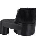 Keeps Your Shop Cleaner Heavy Duty CNC Router Dust Boot With Magnetic Spindle Motor Cover For 80mm 2.2KW Machines And Snappy 37mm Hose Hookup For Fast Cleanup And Totally Mess Free Crafting Sessions, featuring black bristle brush attachment.