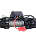 Warn Vro Evo 10 Standard Duty 12V Dc Electric Winch With Steel Rope, 10000 LB capacity, front view with cable and controls.