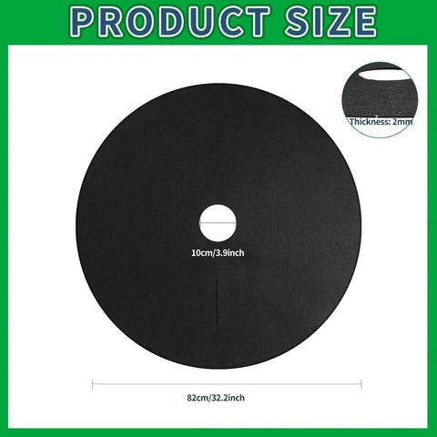 8 Pack 32.2 Inch Non Woven Tree Mulch Ring Thickened Tree Mat Protector Reusable Weed Barrier for landscape trees