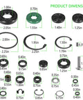 Transmission Seal Kit For ZT Series Lawn Tractors ZT 2800 ZT 3100 ZT 3400 Rebuild Ready Fits Hydro Gear 72994 71410 73107 dimensions