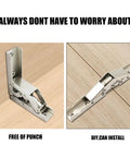 Two Pack Folding Cabinet Hinges 90 Degree For Doors Shelves Benches Tables Heavy Duty Rustproof Steel Adjustable 90 To 180 Degrees