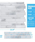 Specifications of Dope Premium Peel And Stick Kitchen Backsplash Tiles 12 By 12 Inch White Marble Look Self Adhesive Wall Tiles