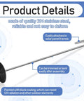 Sturdy 304 Stainless Solar Panel Guard Clips Kit With Self Locking Washers And J Hooks shown in detail with descriptions.
