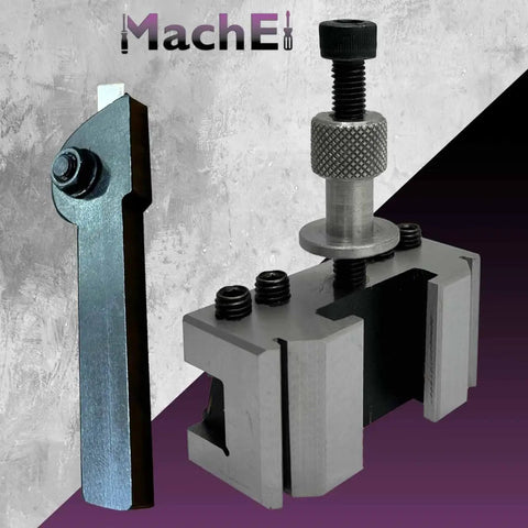 Go-To Quick Change Tool Post Holder For Boxford Warco And Similar Size Lathes With Parting Cut Off Holder Half Inch Blade.