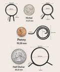 8 Piece Door Handle Spring Set For Knob And Lever Latch Replacement size comparison with coins showing spring diameters