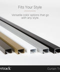 Ceiling Mounted Curtain Rail 20 Ft Satin Brass Track For Curtains And Room Dividers, Privacy Panels, Offices, Classrooms, Hospitals And More, USA Made Heavy Duty Ceiling Track System For Home Or Business Use. Colored curtain tracks