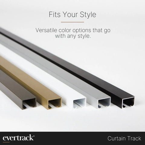 Ceiling Mounted Curtain Rail 20 Ft Satin Brass Track For Curtains And Room Dividers, Privacy Panels, Offices, Classrooms, Hospitals And More, USA Made Heavy Duty Ceiling Track System For Home Or Business Use. Colored curtain tracks