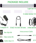 Plug And Play Dimmable Under Cabinet LED Light Bar Kit With Rotary Dimmer Switch components and accessories included