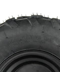 Close-up of tire on 16x8-7 ATV Wheels 3 Hole 7 Inch Rim Tubeless Set Of 2 With Hubs Left And Right Fits Kazuma Quad ATV Go Kart UTV