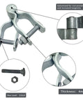Heavy Duty 1 3/8 Inch Chain Link Fence Gate Post Hinge Set Built Tough Galvanized Carbon Steel 4 Pack For 32mm Pipe Panels