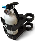 Tailgate Tested Polaris RZR Fire Extinguisher Kit With Slick Quick Release Mount And Ul Rated Point Five Pound Canister mounted in holder