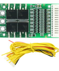 Premium Lithium Ion Battery Management Module For 6S Through 13S Packs with charging control and wires visible.