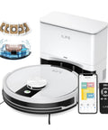 A12 Pro Robot Vacuum And Mop Combo With Self Emptying Station For 60 Days LiDAR Mapping No Go Zones WiFi Alexa Ready Remote Control