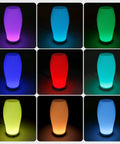 3D Printer LED Lamp Kit 001 With Remote Control And RGB Color showing various colors, USB Powered 5V, grid of lit lamps.