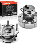 2x Rear Wheel Bearing And Hub Assembly For 5 Lug Fit Mitsubishi Outlander 2011 2012 Outlander Sport 2011 2012 Lancer 2008 2017 FWD Only Ready To Roll Heavy Duty Wheel Hub Kit, showcasing front and side views with packaging