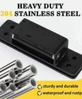 5 Inch Hidden Door Hinge 304 Stainless Steel Heavy Duty Invisible Hinge for Secret Doors, showing durable black finish