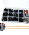 Open box view of Rugged All In One RC Screw Kit with 15 Size Screws And Hardware Fasteners For Eighth To Sixteenth Scale Crawlers And Trucks