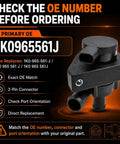 Sweet Ride Smooth Cruisin Slick Aux Cooling Water Pump With Plug Direct Fit For Audi A3 A4 TT Q3 And VW Golf GTI Jetta Passat Tiguan Beetle 1.8L 2.0L showing OE number 1K0965561J.