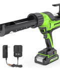 Cordless 24V Caulk And Adhesive Gun With 10 Oz Cartridge, 6-Speed Variable Flow, Anti Drip, 360 Degree Tube Holder, 2Ah Battery & Charger