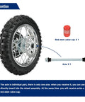 Rear Wheel Assembly For Razor MX500 MX650 SX500 Mini Dirt Rocket Bike With 2.50 By 10 Tires and additional parts shown separately.