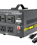 2000W Voltage Transformer 120V To 100V And 100V To 120V Step Up Down Power Converter for Japanese High Power Gear with dual sockets
