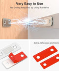 Ultra Thin Magnetic Cabinet Catch With 10 Lbs Hold Strength Adhesive Or Screw Mount 4 Pack Low Profile 3.65mm in use