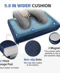 Upgraded Garden Kneeler And Seat With 9.8 Inch Wide And 3 Inch Thick Kneeling Pad, showing cushion features and use