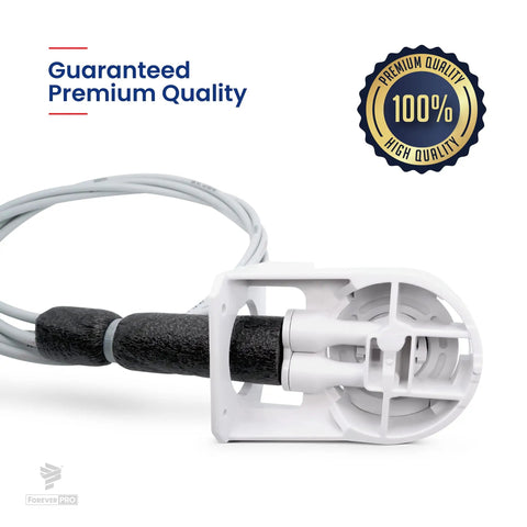 Close-up of GE Refrigerator MWF Manifold And Tubes Assembly Replacement Kit with cables, showcasing premium quality badge.