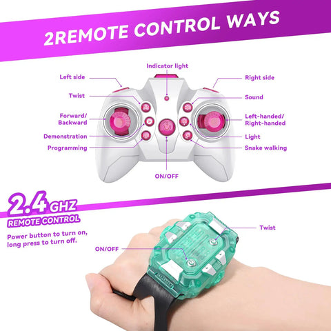 Gesture Sensing RC Stunt Car With Hand Control And Remote 360 Degree Rotating 4WD controller and hand control shown