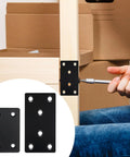 Tough As Nails Stainless Steel Mending Plates 8 Pack Heavy Duty Furniture Brackets for quick wood repair on furniture frame.