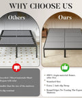 Comparison image of Heavy Duty Bunkie Board King Size 76X80 showing features and benefits versus others.