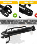 Beefy Heavy Duty Mini Excavator Thumb Hydraulic Cylinder 25mm Bore, showing correct three-hole style for diggers under 3 tons.