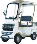 Heavy Duty Four Wheel Electric Golf Cart With 800W Motor And Built In Reverse Camera showcasing front view with spacious seating and storage.