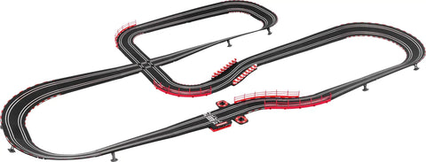 Ferrari Power Racing Slot Car Track Set With Electric Power, 2 Hand Controllers And 2 Cars, 1:43 Scale track layout
