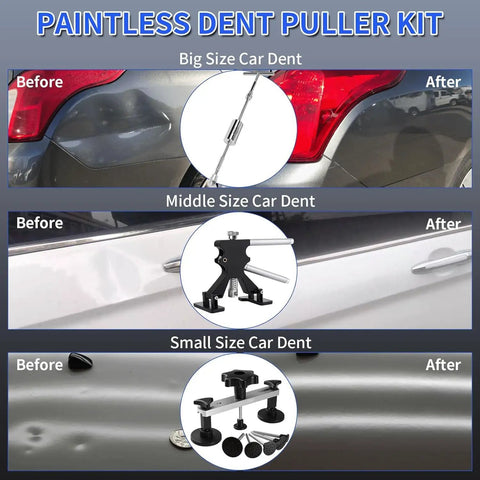 DIY Friendly Car Dent Repair Tool Kit With Stainless Steel Crowbar And Push Rod Hammer for Paintless Dent Removal on auto body