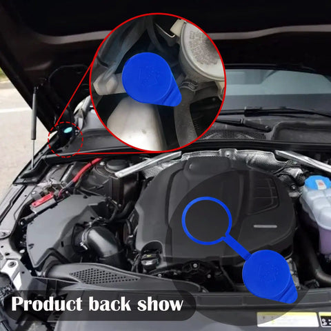 Installed windshield washer fluid reservoir cap replacement for Ford Focus 2012-2018, compatible with OE CP9Z17A605A KT1Z17632A.