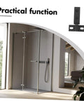Modern bathroom with glass door showing a Heavy Duty Shower Door Hinge Stainless Steel Dual Hole Pivot Hinge installed on shower
