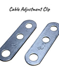 Garage Door Extension Springs Cable And Pulley Kit For 7 To 8 Foot Doors, heavy-duty steel cable adjustment clips