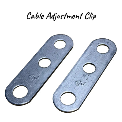 Garage Door Extension Springs Cable And Pulley Kit For 7 To 8 Foot Doors, heavy-duty steel cable adjustment clips