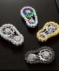 Four Bike Chain Gear Fidget Spinner Metal EDC Toy For Stress Relief And Focus Durable Black Finish Portable Office Spinners