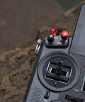 Close-up of Tandem X20 Pro AW Radio Transmitter Battleship Grey Ultimate Combo with controls and screen