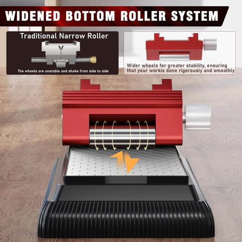 All In One Honing Guide With Whetstone For Woodworking, Upgraded Centering Sharpening Jig with widened bottom roller system.