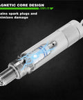 Cutaway view of the 10 Piece Three Eighth Inch Drive Magnetic Spark Plug Socket Set With Swivel Head And Universal Joint Chrome Vanadium