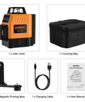 Contents of Self Leveling Alignment Laser Level For Construction With 8 Laser Lines And 360 Degree Horizontal And Vertical Beams