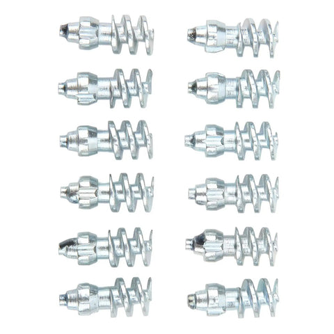 Built Tough 50 Pcs Tungsten Steel Screw Tire Studs And Heavy Duty Winter Snow Spikes arranged in two rows, showcasing screw design.