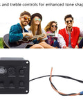 Compact Acoustic Guitar Pickup Preamp System With Onboard EQ And Tuner, Prewired For Glue In Soundhole Installation, Durable Metal Housing