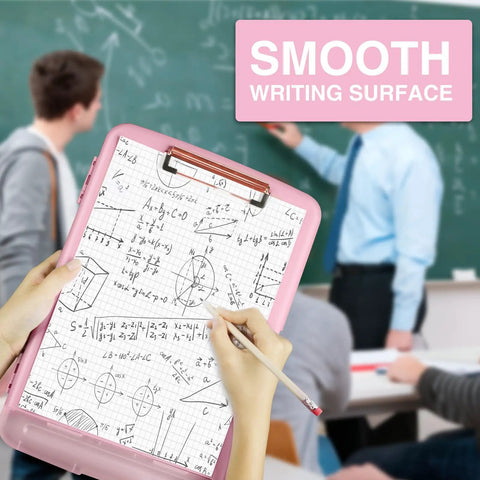 High Capacity Clipboards With Storage For 8.5x11 Papers Plastic Clipboard With Durable Metal Clip And Built In Pen Holder in classroom