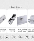 Light Commercial Aluminum Door Closer With Soft Close And Automatic Adjustable Arm, showing electroplating and steel gear details