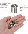20Pc 304 Stainless Steel Ball Point Spring Plungers Precision Catch Latch Kit for Door Cupboard Furniture Hardware displayed in hand.
