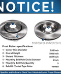 All In One Ceramic Brake Kit With 12.99 Inch Front Rotors And 12.91 Inch Rear Rotors Plus Ceramic Pads For Chrysler Town And Country Dodge